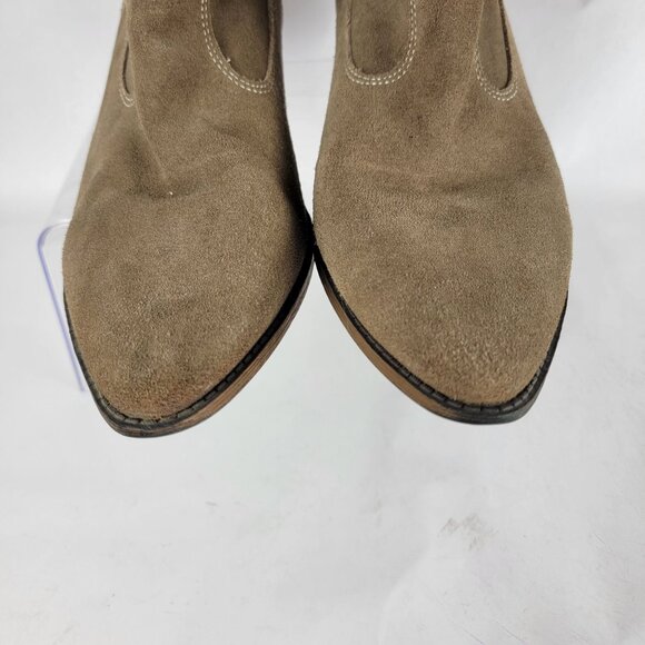 Mossimo Womens 10 Western Cowgirl‎ Bootie Leather Ankle Boots Casual Neutral - Picture 3 of 12